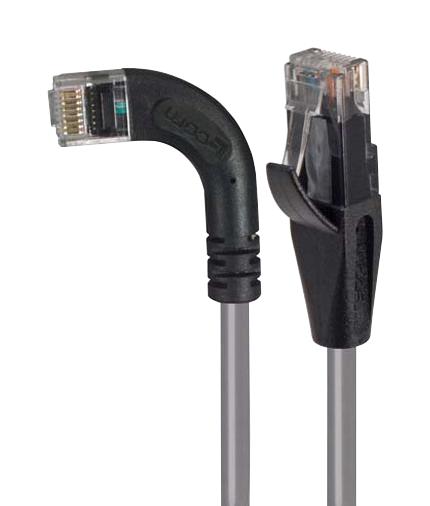 L-COM TRD815RA6GRY-15 Ethernet Cable, Cat5e, 90&deg; RJ45 Plug to RJ45 Plug, UTP (Unshielded Twisted Pair), Grey, 4.6 m