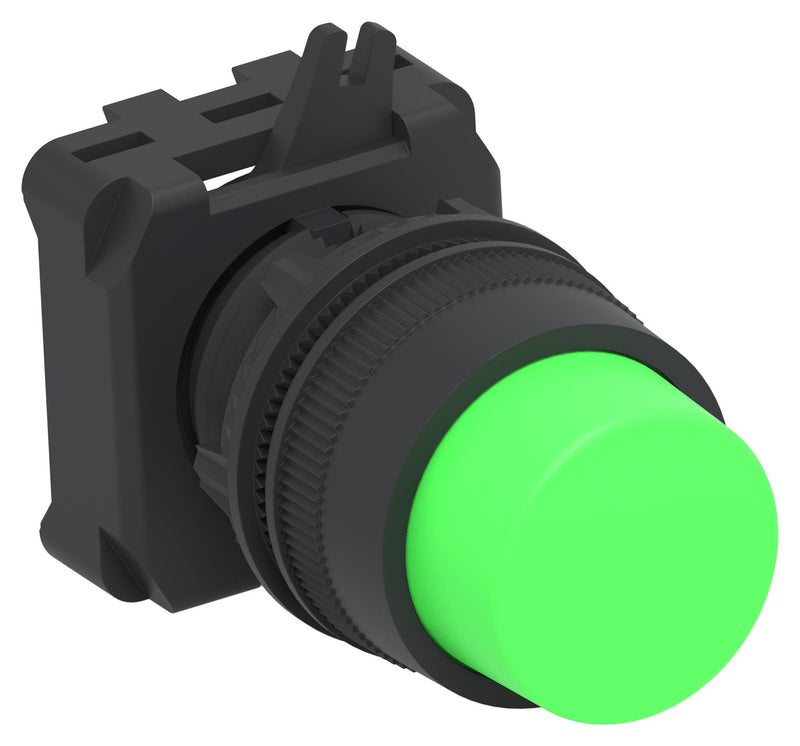 ALCOSWITCH - TE CONNECTIVITY IPE22EXGR Industrial Pushbutton Switch, IPE Series, 22.5 mm, SPST-1NC / 1NO, Momentary, Round Raised, Green