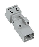 WAGO 890-252 Pluggable Terminal Block, 4.4 mm, 2 Ways, 22AWG to 16AWG, 1.5 mm&sup2;, Push In, 16 A
