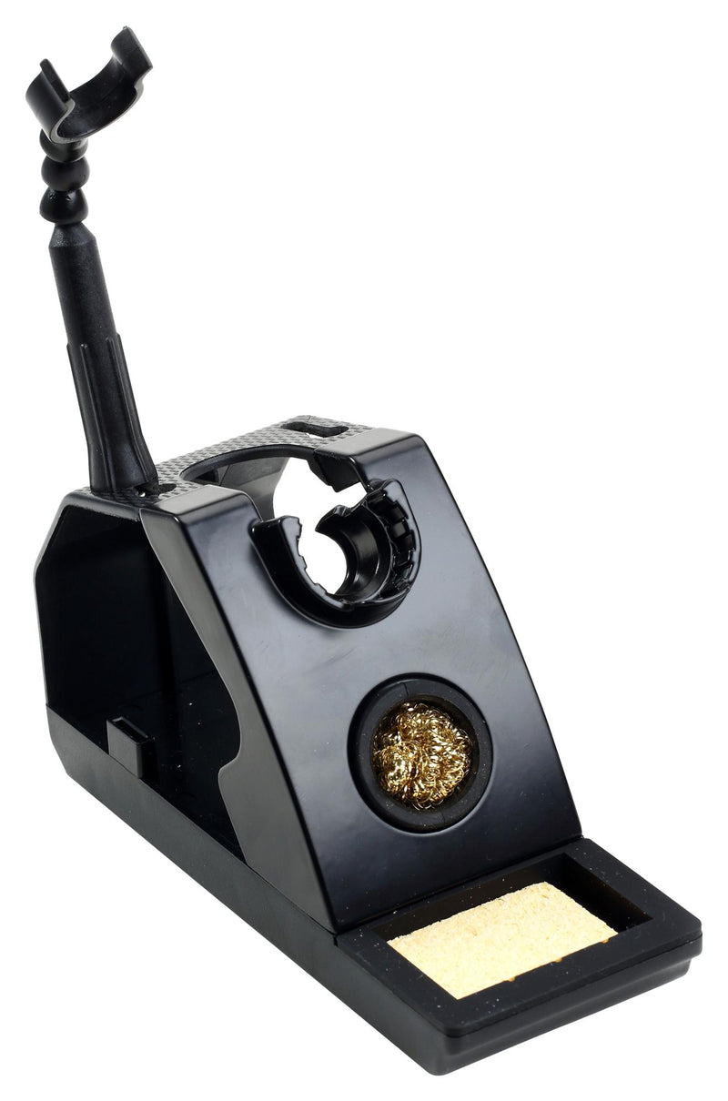 MULTICOMP PRO MP014023 SOLDERING IRON STAND WITH SOLDERING WIRE HOLDER CLIP BLACK COLOR.