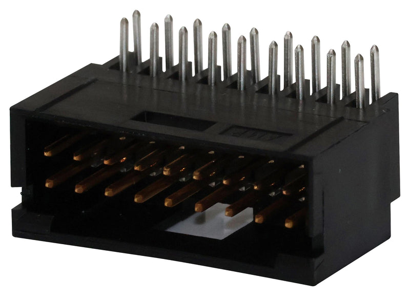 TE CONNECTIVITY 5-102617-7 Pin Header, Board-to-Board, Wire-to-Board, 2.54 mm, 2 Rows, 18 Contacts, Through Hole Right Angle