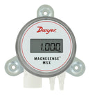 DWYER MSX-W21-PA-LCD Pressure Transmitter, 0 to 1 Inch-H2O, Differential, Air, Non-Combustible Gas, Bidirectional, 70&deg;C