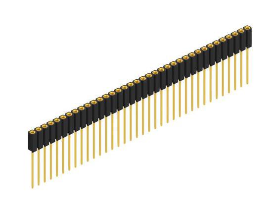 FISCHER ELEKTRONIK BL 13 36 PCB Receptacle, Board-to-Board, 2.54 mm, 1 Rows, 36 Contacts, Through Hole Straight, BL_13 Series