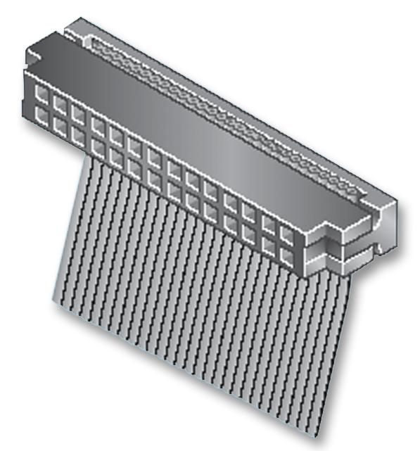 AMPHENOL COMMUNICATIONS SOLUTIONS 89361-706LF IDC Connector, IDC Receptacle, Female, 2 mm, 2 Row, 6 Contacts, Cable Mount
