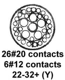 CINCH CONNECTIVITY SOLUTIONS BACC45FT22-32P8 Circular Connector, BACC Series, MIL-DTL-26500 Series, Straight Plug, 32 Contacts, Crimp Pin