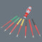 WERA K K VDE 3065 IS PZ/S #1X157MM TIE SB Interchange Screwdriver, VDE, Slotted/Pozidriv, Stainless Steel, # 1 x 157 mm
