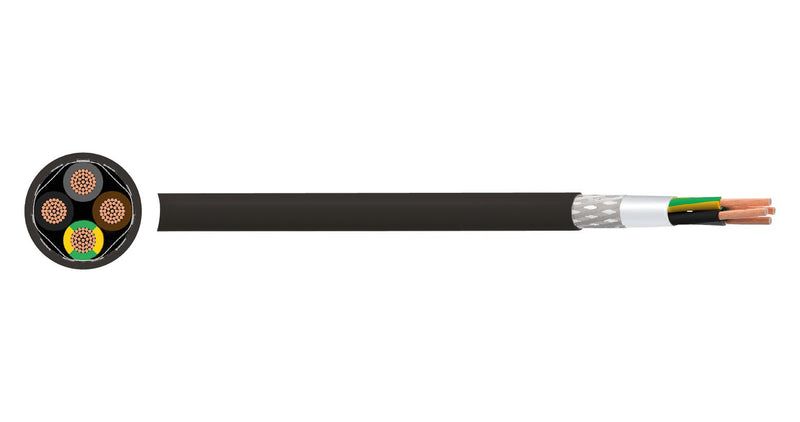 MULTICOMP PRO PP001539 Multicore Cable, Servo Motor Supply, Class 5 Flex, Screened, 4 Core, 1.5 mm&sup2;, 164 ft, 50 m