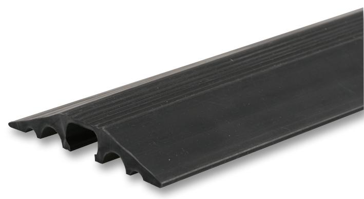 PRO POWER R07 1M BLK Cable Protector, 1 Channel, Rubber, Black, 1 m, 68 mm