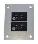 LABFACILITY IM-J-FF + FMP-2 Thermocouple Connector, 45 x 55mm Panel, Miniature, J, Socket, 2Way, Black, IEC, Fascia Mount