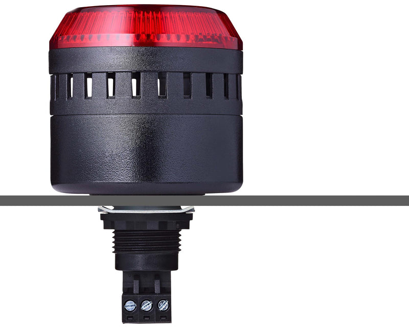 Auer Signal 814512313 814512313 Indicator Flashing Steady Pulse/Steady/Wobble Red IP65 240VAC ELG M22 Series New