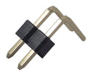 Multicomp PRO MC34745 MC34745 Pin Header Board-to-Board 2.54 mm 1 Rows 2 Contacts Through Hole Right Angle MC34