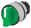 EAO 46-2W28.3CM0.001 Switch Actuator, 2 Position, 30mm, Green, EAO 46 Series 22.3mm Illuminated Selector Switches, IP65
