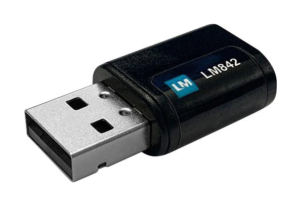 LM TECHNOLOGIES LM842-8422 USB Adapter, Bluetooth 5.0, Class 1, 1.3 Mbps, -90 dBm, 5 V, LM842 Series