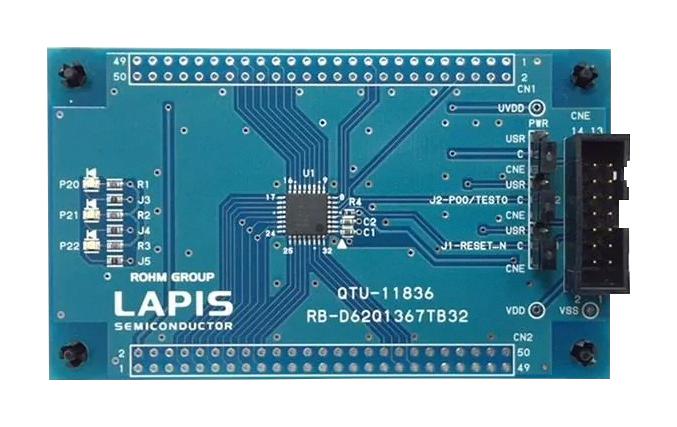 ROHM RB-D62Q1367TB32 Reference Board Kit, ML62Q1367, 16Bit, nX-U16/100, General Purpose Microcontroller