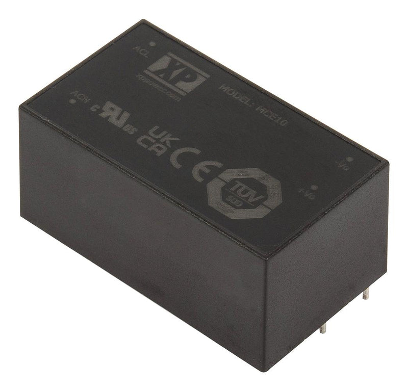 XP POWER MCE10US05-P AC/DC PCB Mount Power Supply (PSU), Open Frame, Medical, 1 Output, 10 W, 5 VDC, 2 A