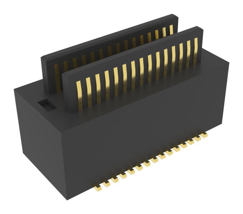 AMPHENOL COMMUNICATIONS SOLUTIONS 10165430-103000LF Mezzanine Connector, Header, 0.5 mm, 2 Rows, 30 Contacts, Surface Mount, Phosphor Bronze