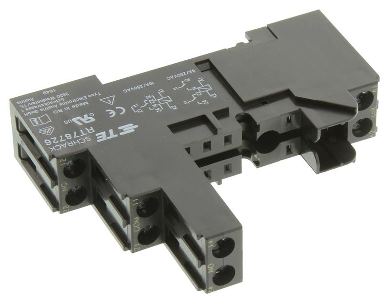 SCHRACK - TE CONNECTIVITY RT78726 RELAY SOCKET,8, 8A, 240VAC