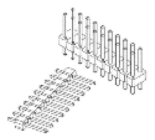 AMPHENOL COMMUNICATIONS SOLUTIONS 91601-316LF PCB Receptacle, Board-to-Board, 2.54 mm, 1 Rows, 16 Contacts, Through Hole Mount, Dubbox 91601