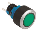 MULTICOMP PRO MPAB-PB-1072 LED Panel Mount Indicator, Round, Pin Terminals, Green, 12 V, 22 mm, 6 mA, IP65