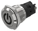 EAO 82-5152.1000.B002 Vandal Resistant Switch, Standby, 82 Series, 19 mm, SPDT, Momentary, Round Flat Flush, Natural