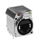 AMPHENOL AUDIO RJX8FB5HGYEB Modular Connector, RJ45 Jack, 1 x 1 (Port), 8P8C, Cat5e, IP40, Through Hole Mount