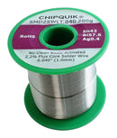 CHIP QUIK SMD2SWLT.040 200G. SN42-BI57.6-AG0.4 2.2 FLUX CORE SOLDER W