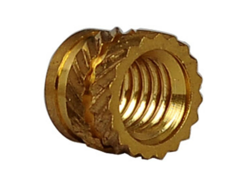 MULTICOMP PRO MP014003 Insert, Brass, M3 Thread Size, 4.37 mm Dia, 3.43 mm Body Length