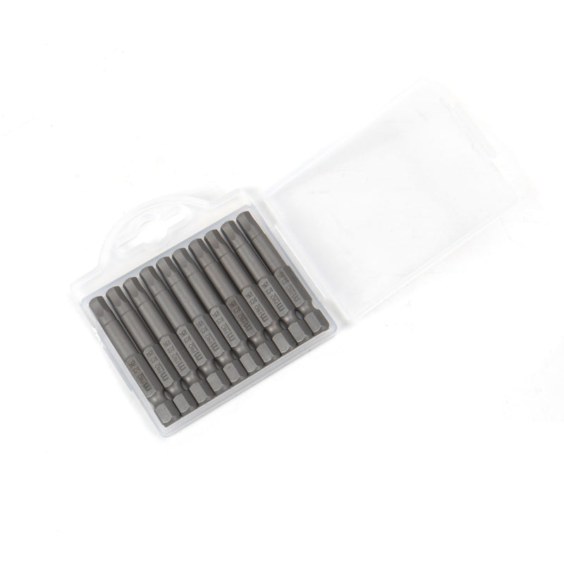 MULTICOMP PRO MP012267 Hex Bit, 10 Pieces of Hex Driver Bits, H5, 50mm, S2