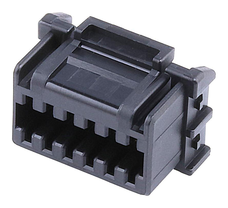 MOLEX 2202002101 Connector Housing, Black, 2 Row, Micro-Lock Plus 220200 Series, Receptacle, 10 Ways, 2 mm