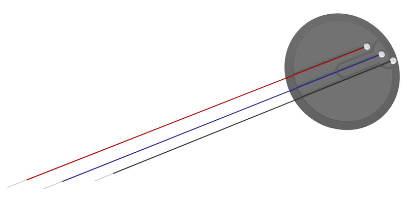 PUI AUDIO ABLF3529S-LW90 Piezo Bender, 2.9 kHz, 0.018 UF, 800 ohm, 35 mm D x 0.46 mm H