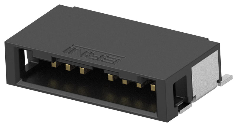 ERNI - TE CONNECTIVITY 515094-E Pin Header, Wire-to-Board, 1.27 mm, 1 Rows, 8 Contacts, Surface Mount Right Angle