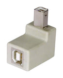 L-COM UADBB90-2 USB Adapter, R/A, USB Type B Plug, USB Type B Receptacle