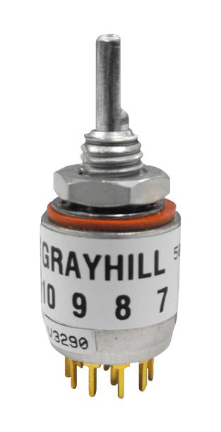 Grayhill 503265-1-03N 503265-1-03N Rotary Switch 3 Position 1 Pole 36 &deg; 150 mA 115 V 50 Series New