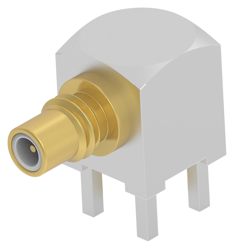 TE CONNECTIVITY 2477169-1 RF / Coaxial Connector, SMC Coaxial, Right Angle Jack, Through Hole Right Angle, 50 ohm, Brass
