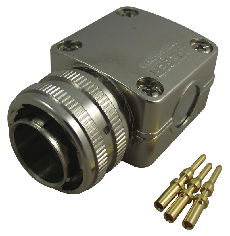 JAEGER 632 703 006 Circular Connector, Circular Industrial, Industrial Series, Cable Mount Plug, 3 Contacts, Crimp Pin