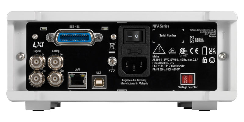 ROHDE & SCHWARZ NPA501-G POWER ANALYZER, 2CH, 100KHZ, 100 TO 230V