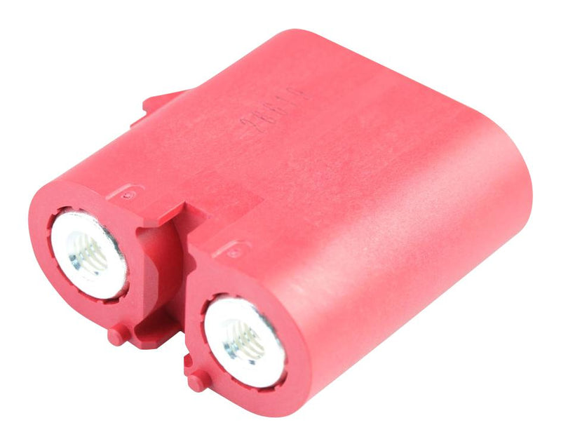 MOLEX 211937-0002 Rectangular Power Connector, Red, 2 Contacts, Sentrality 211937 Series, PCB Mount, Screw, 19.06 mm