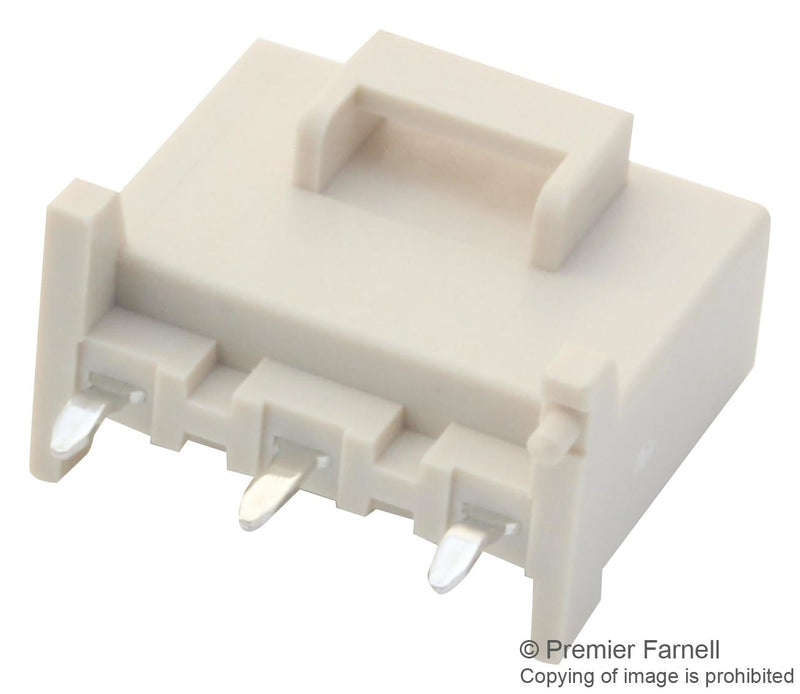 JST / JAPAN SOLDERLESS TERMINALS B03B-VYHSK-M-1 (LF)(SN) Pin Header, Wire-to-Board, 6.5 mm, 1 Rows, 3 Contacts, Through Hole Right Angle, VYH