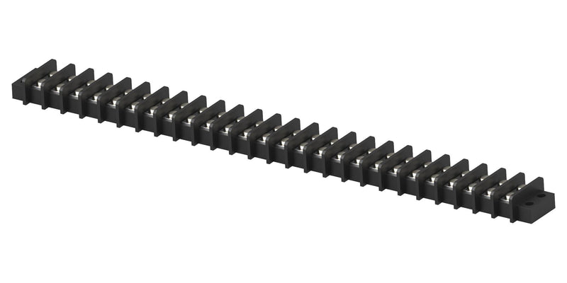 TE CONNECTIVITY 2-1546670-6 Panel Mount Barrier Terminal Block, 2 Row, 26 Ways, 22 AWG, 14 AWG, 11.1 mm, 25 A