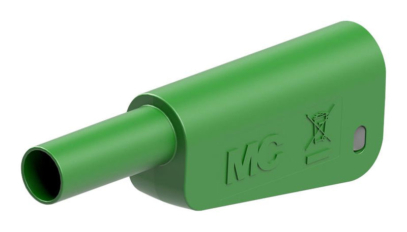 Staubli 66.2025-25 66.2025-25 Banana Test Connector Plug Cable Mount 32 A 1 kV Gold Plated Contacts Green