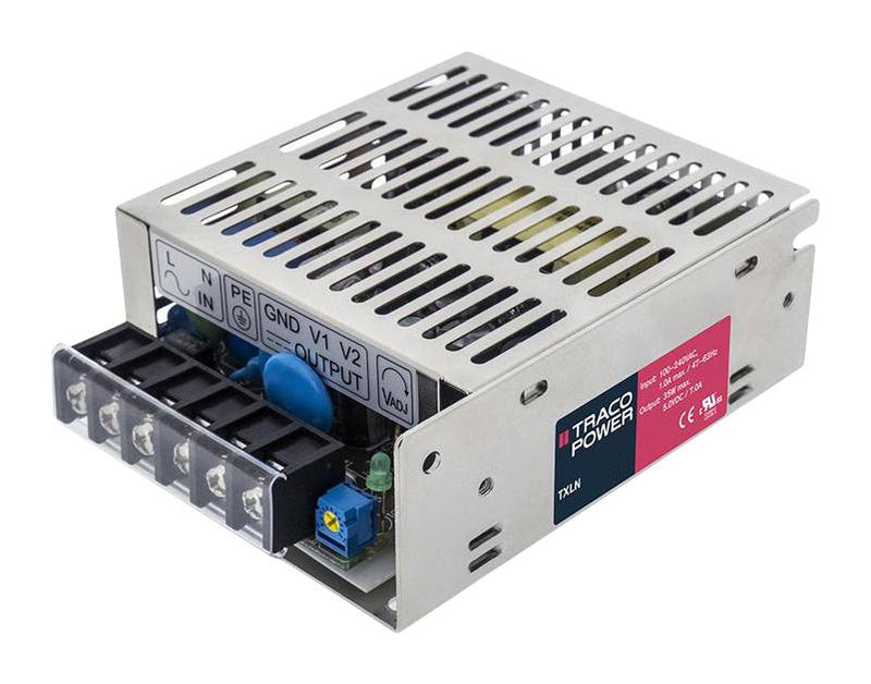 TRACO POWER TXLN 035-212 AC/DC Enclosed Power Supply (PSU), ITE, 2 Outputs, 35 W, 5 VDC, 4 A, 12 VDC