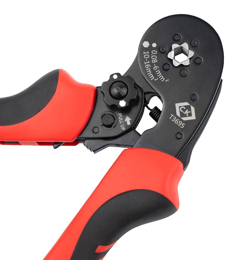 CK TOOLS T3695 Crimp Tool, Ratchet, CK Tool 0.08mm&sup2;-16mm&sup2;/28-6AWG Bootlace Ferrules GTIN UPC EAN: 5013969249194