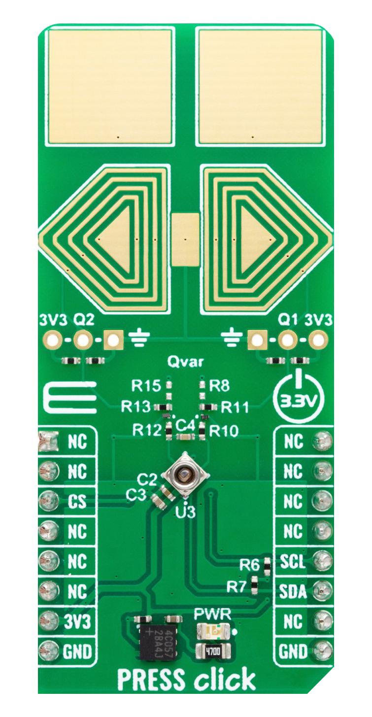 MIKROELEKTRONIKA MIKROE-5862 Add-On Board, PRESS Click, ILPS28QSW, Barometer, I2C, 3.3V