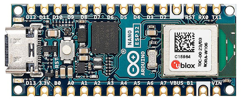 ARDUINO ABX00092 Nano Form Factor Board, NORA-W106, 32bit, Xtensa LX7 GTIN UPC EAN: 7630049204584