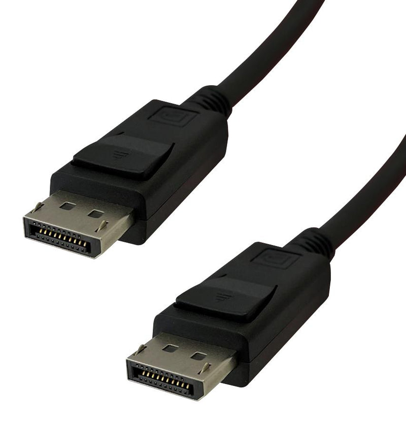 VIDEK 2409T-2 Audio / Video Cable Assembly, Version 2.1, DisplayPort Plug, DisplayPort Plug, 6.6 ft, 2 m, Black
