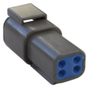 BULGIN LIMITED PX0011P04GY Automotive Connector Housing, PX00 Series, Receptacle, 4 Ways