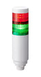 PATLITE LR6-202W4NW-RG Signal Tower, 2 Tier, Green/Red, 4 Pin M12 Connector, 24 VDC, IP65, Off White, -20 to 50 &deg;C