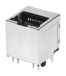 BEL P01-1CE0-01 Modular Connector, G/GY LED, RJ45 Jack, 1 x 1 (Port), 8P8C, Through Hole Mount