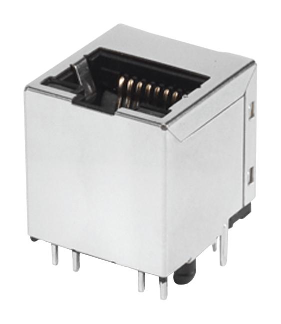 BEL P01-1CE0-01 Modular Connector, G/GY LED, RJ45 Jack, 1 x 1 (Port), 8P8C, Through Hole Mount