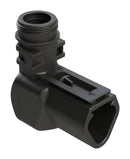 AMPHENOL SINE/TUCHEL ATBS-234-0305 BACKSHELL, RCPT CONN, 3POS, 90DEG, BLACK